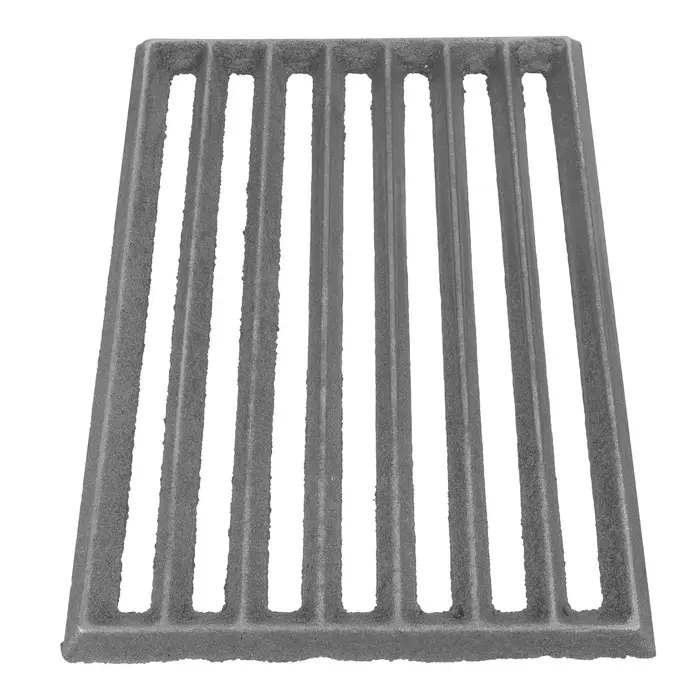 Grille de foyer rectangulaire en fonte robuste, plaque de remplacement pour barbecue, pièces de rech