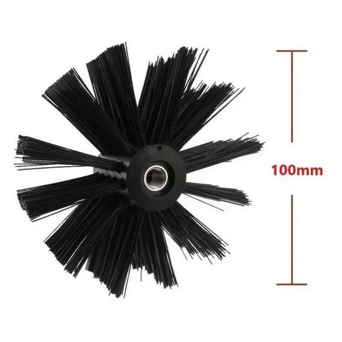 Brosse de cheminée rotative 100mm /150mm, sèche-linge en Nylon, brosse de nettoyage de ventilation, 