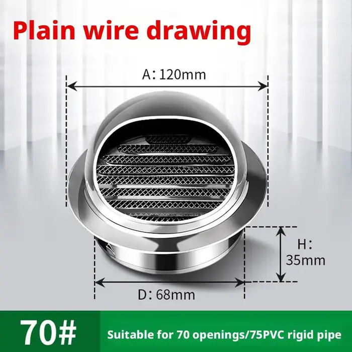 Couvercle de Grille d'échappement de Ventilation de conduit en acier inoxydable, pour plafond mural,