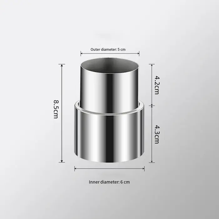 Tuyau de réduction en acier inoxydable pour tuyaux de cheminée et de poêle avec changement de diamèt
