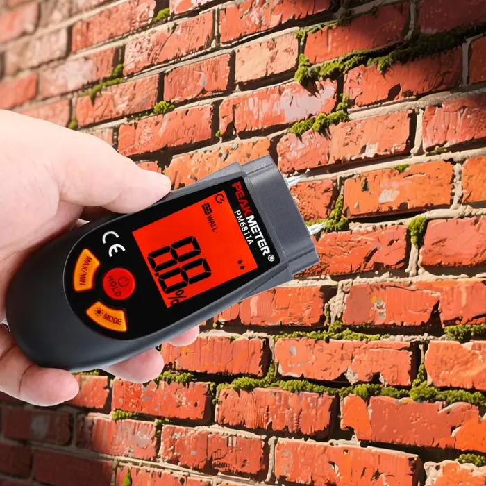 PM6811A Humidimètre pour bois, dispositif de mesure du contenu d'humidité du carton et du sol, teste