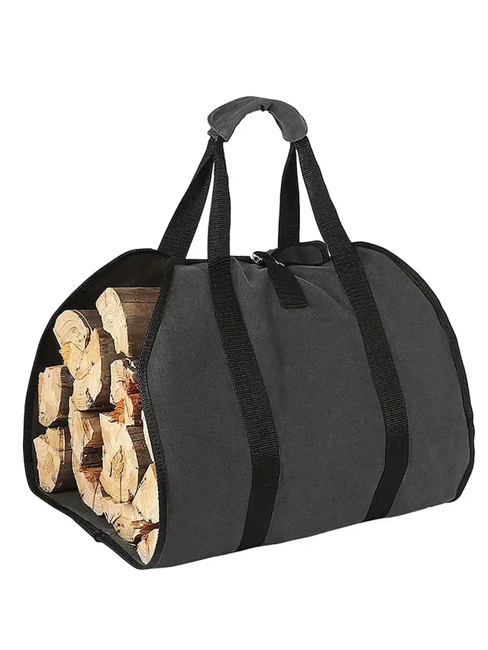Sac fourre-tout de transport de bûches de bois de chauffage, support de bois de chauffage en toile, 