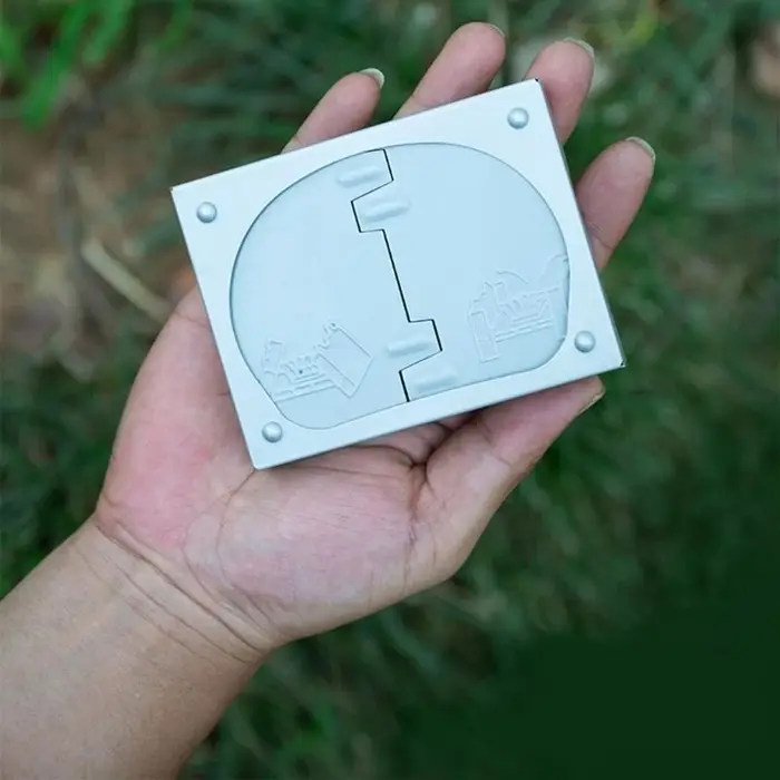 J1he Solid Fuels Fove, poêle pliant, comprimés poêle à carburants solides avec panneau latéral, cuis