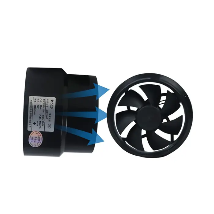 Ventilateur de conduit puissant 12V, ventilateur d'extraction 100mm-110mm pour systèmes de pièce fro