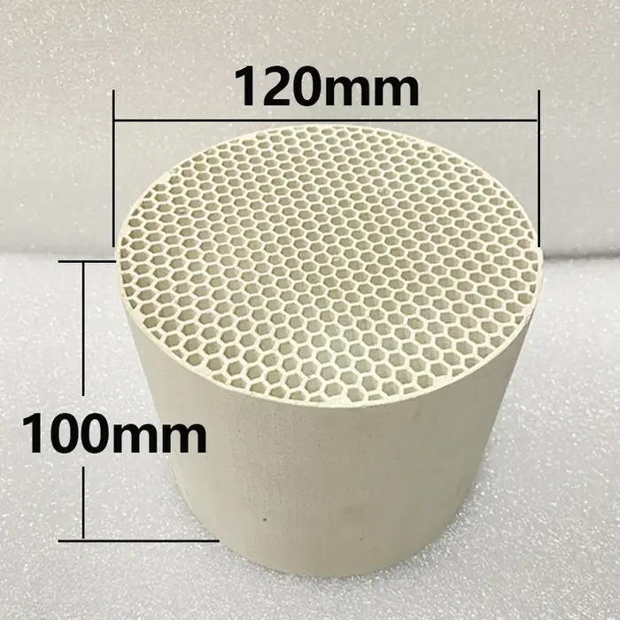 Noyau catalytique en céramique pour poêle à bois 120*100mm, Noyau de stockage de chaleur en céramiqu