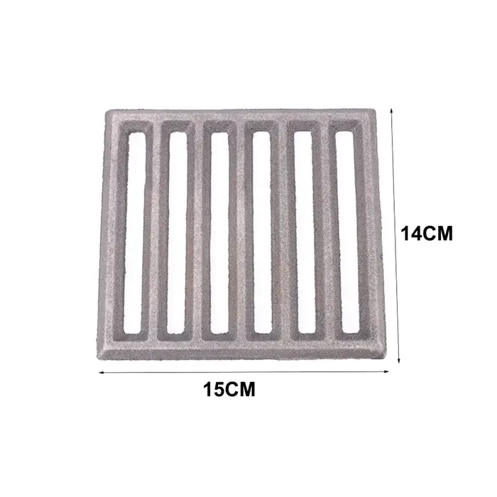 Grille de feu carrée en fonte