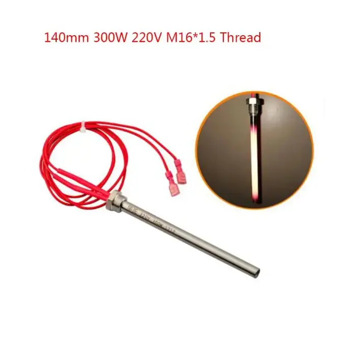 Allume-feu à chaud 350W 220V, poêle à bois à granulés 10*140/150/170mm M16 * 1.5