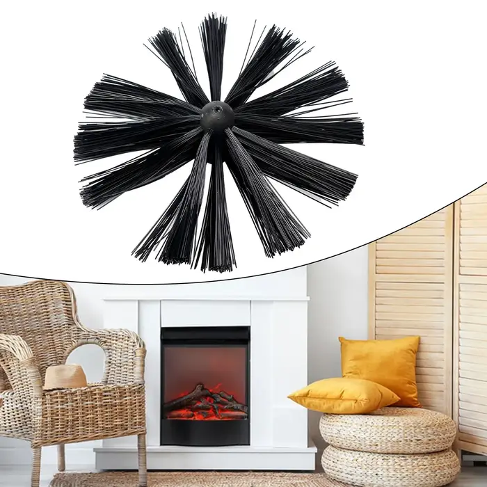 Équipement de nettoyage de 200mm, brosse de cheminée, poêles de cheminée pour sèche-linge, tuyau de 