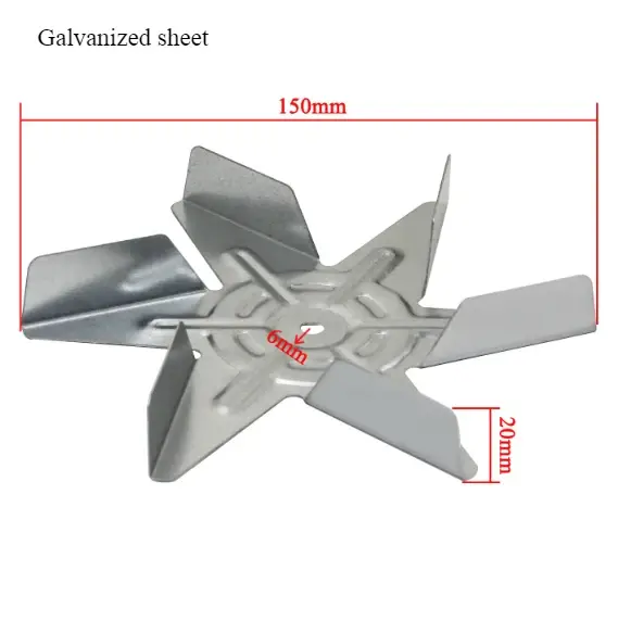 Lame de ventilateur d'extraction de poêle à granulés, circulation d'air chaud et dissipation thermiq