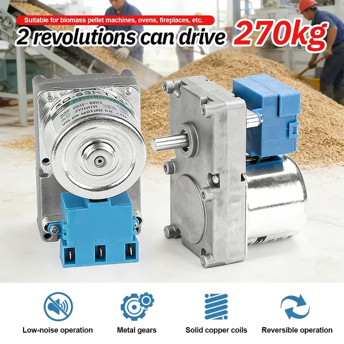 Moteur synchrone à courant alternatif à couple élevé 63KTYZ pour poêles à granulés de biomasse, alim
