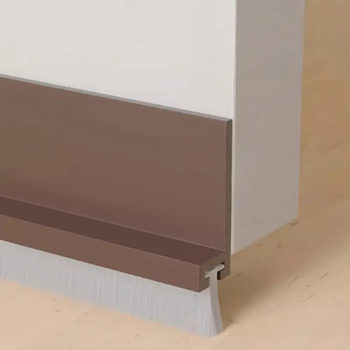 1 pièce 1M/39.37IN Joint de porte isolant avec brosse, anti-bruit, anti-courant d'air, anti-insectes