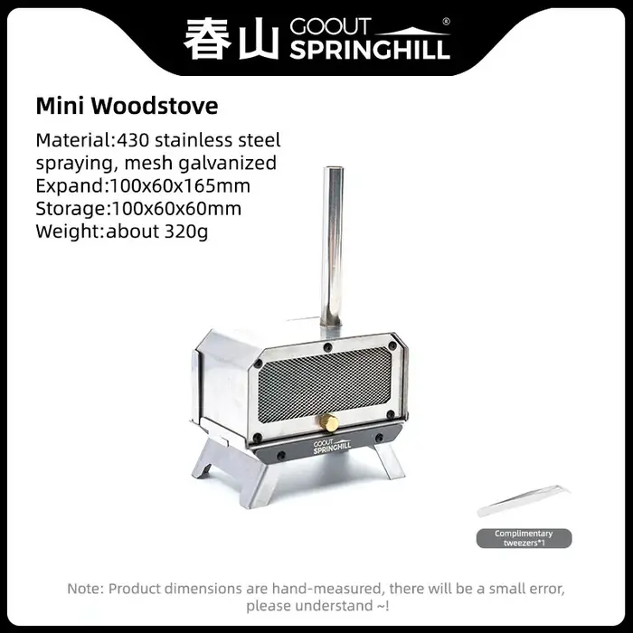 Goout Springhill Mini poêle à bois Camping en plein air Tour brûleur d'encens pliant Portable poêle