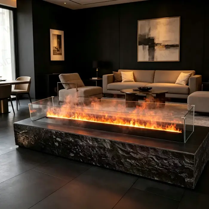 Cheminée à brume d'eau 3D 100 cm