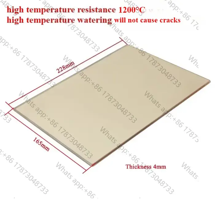 Verre transparent pour porte de cheminée, poêle à bois, verre céramique microcristallin, résistant a