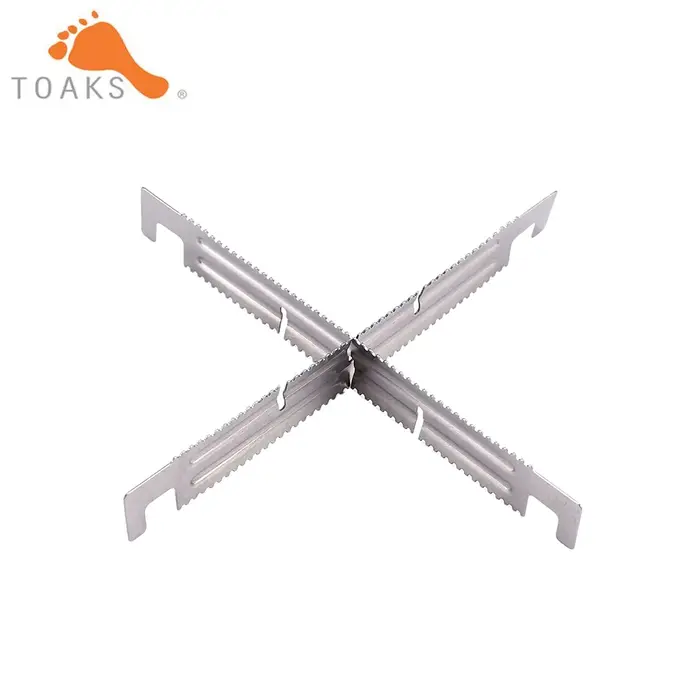 TOAKS – Support de poêle à bois en titane pour l'extérieur, 2/4/6 pièces, barres transversales, Mini