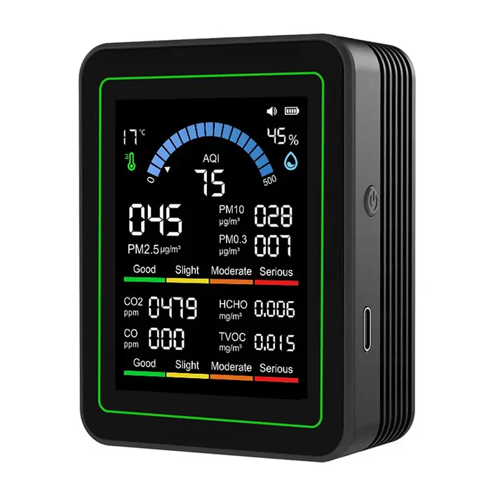 Le dernier moniteur de qualité de l'air 10-en-1, moniteur de CO₂, détecteur de formaldéhyde et monit