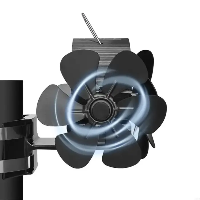 Ventilateur poêle alimenté par chaleur sans électricité, ventilateur cheminée, Distribution chaleur 