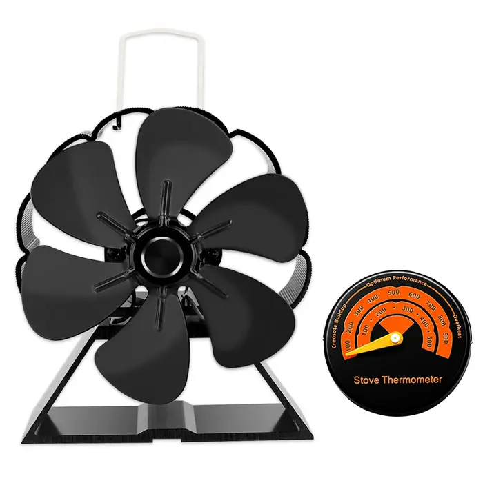 Mini ventilateur de cheminée à 6 pales, poêle à chaleur, brûleur à bûches en bois, chauffage écologi