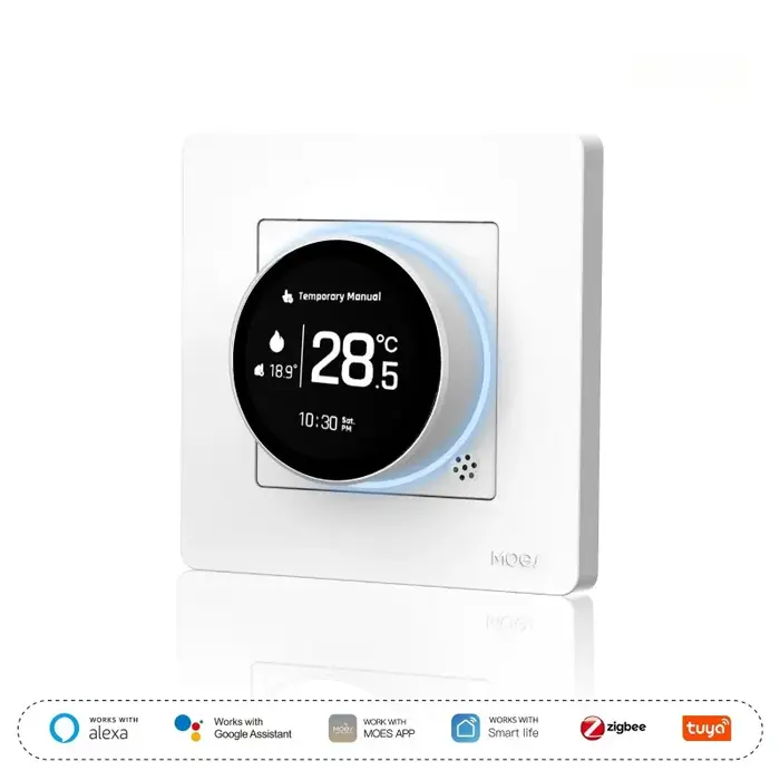 Commutateur de température Intelligent Tuya Zigbee bouton Thermostat de chauffage par le sol App con