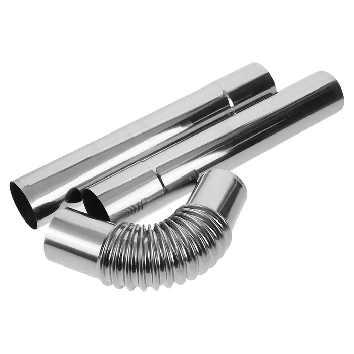 1 jeu de tuyaux de cheminée en acier inoxydable, conduit de ventilation, coude droit, tube résistant