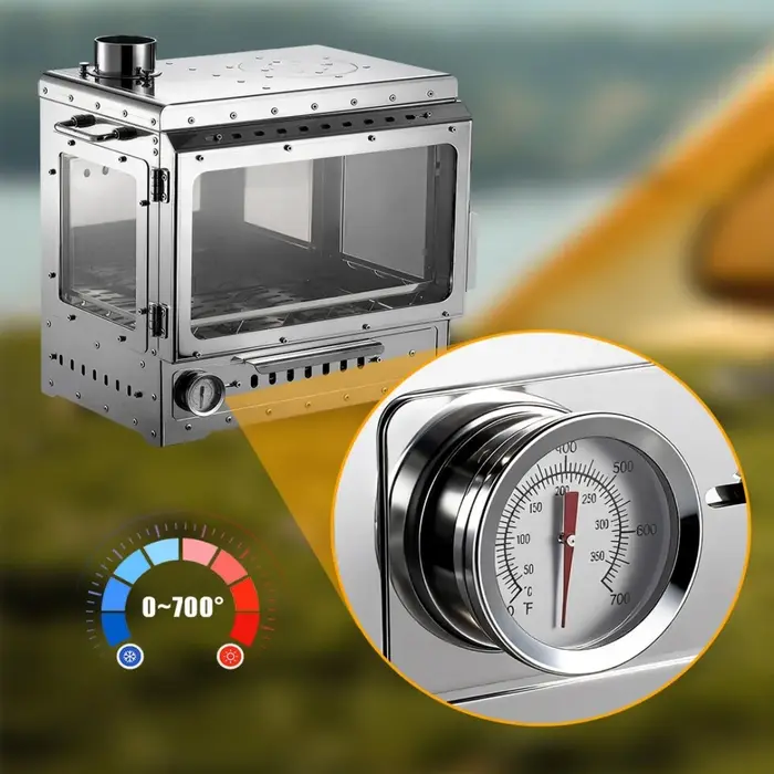 Poêle à bois Portable 430 en acier inoxydable