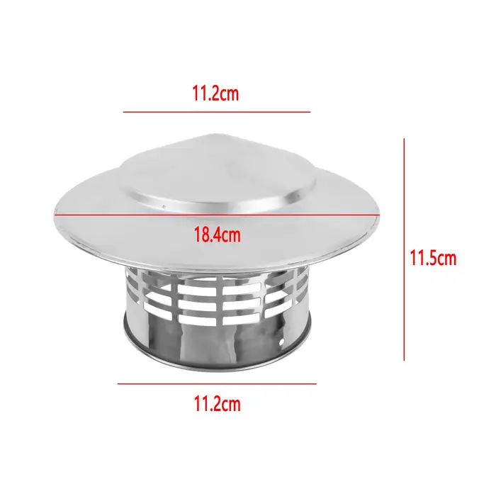 Bouchon de cheminée en acier inoxydable, 110mm/160mm, mur extérieur, sortie d'air frais, tuyau de to