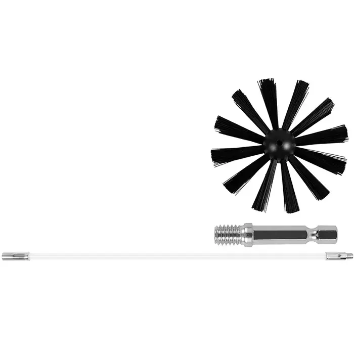 Kit de nettoyage de cheminée flexible de 1 à 37 pièces, 12-50 pieds, avec brosse et tige pour chemin
