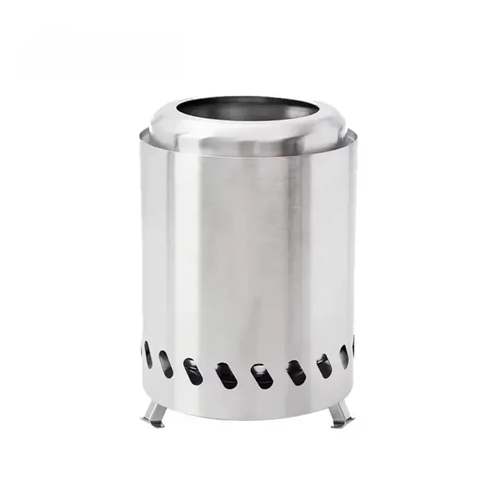 Poêle à bois portable - Poêle de camping sans fumée en acier inoxydable pour le camping en plein air