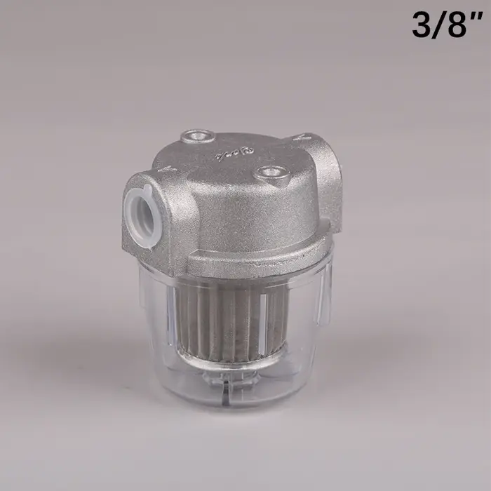 CA 1pc PC/métal 7.5*6cm filtre à huile pour brûleur à mazout Transparent P.C. Tasse 1/4" 3/8" petit 