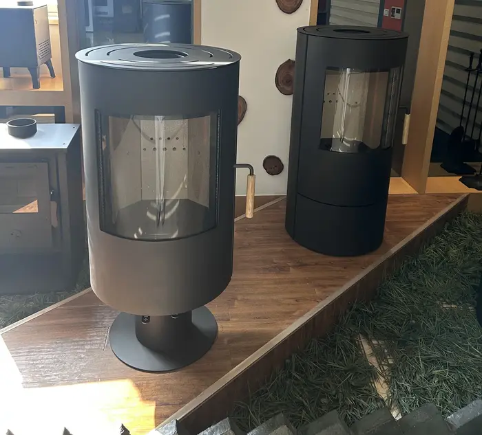 Facile à nettoyer rond salon autoportant environnement maison poêle à bois