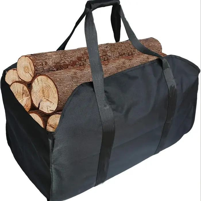 Sac de transport de bois de chauffage robuste-transportateur de bûches de grande capacité avec poignées robustes