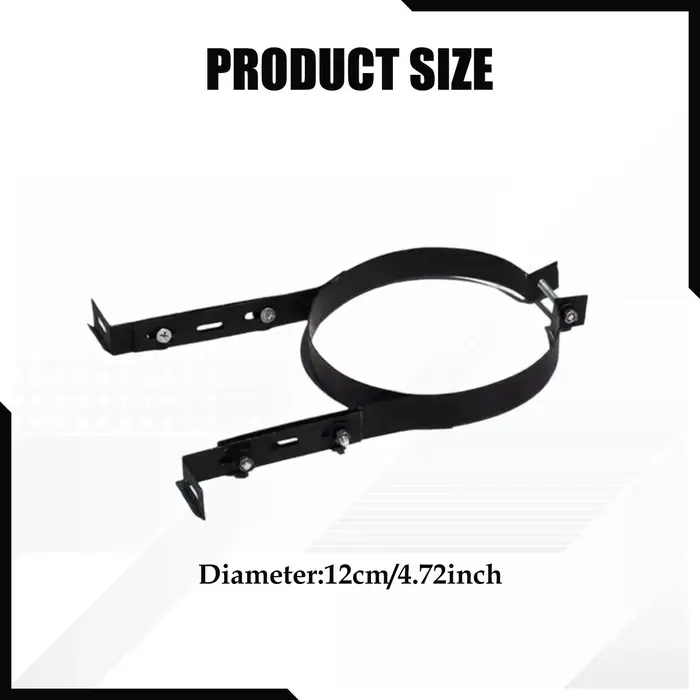 Support de tuyau de cheminée 100-200mm, collier de serrage mural en acier inoxydable, résistant à la température pour cheminée