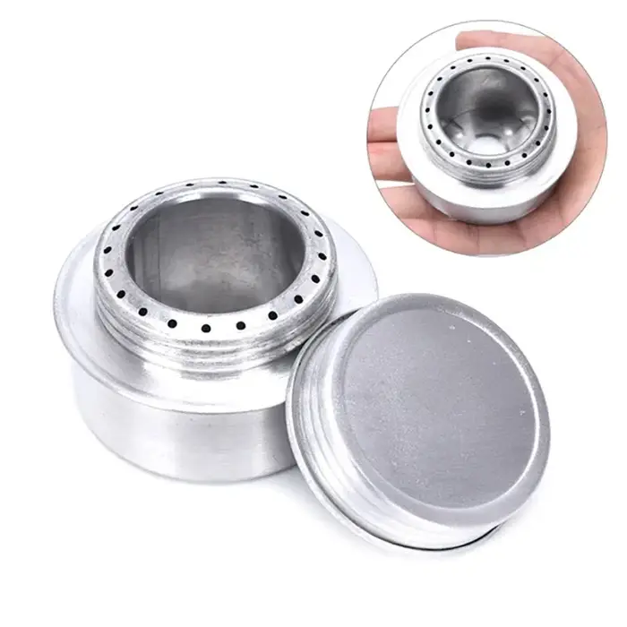 Couvercle d'étanchéité pour poêle à alcool en aluminium argenté Ultra léger, pour Camping, collecte 