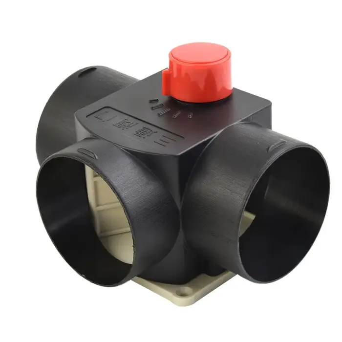 75MM Vavle rabat réglable Air Diesel chauffage conduit de ventilation T branche séparateur tuyau d'échappement connecteur de jonction pour camping-car voiture camion