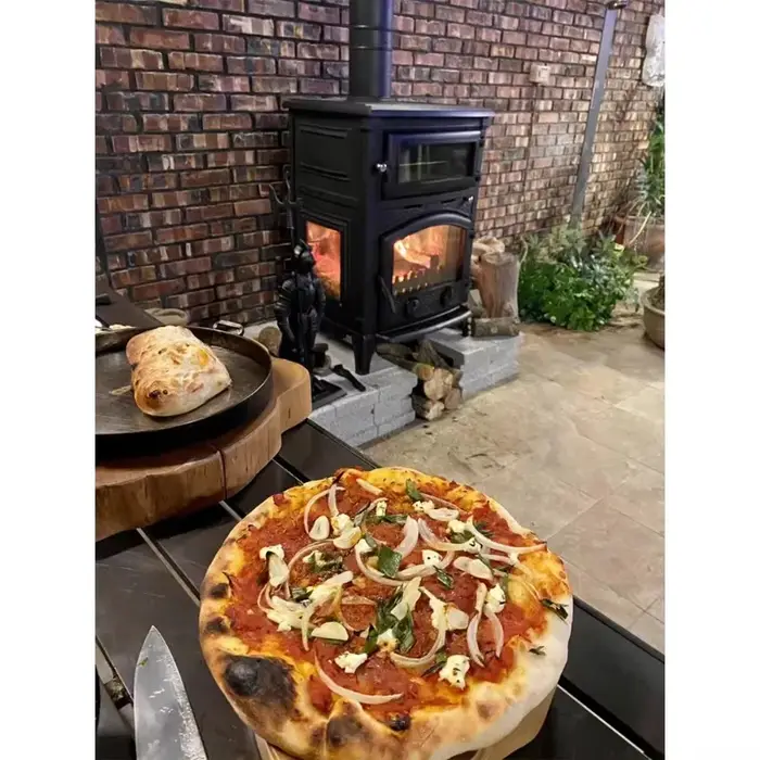 Four de cheminée à bois de chauffage de cuisson directe en fonte moderne
