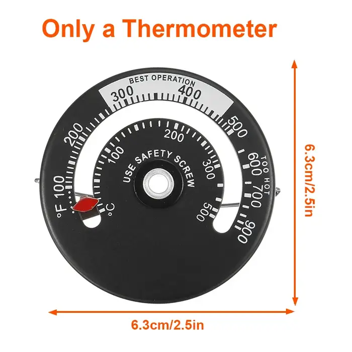Therye.com magnétique pour cheminée, poêle à bois, chauffage, tuyau de ventilateur, moniteur de temp