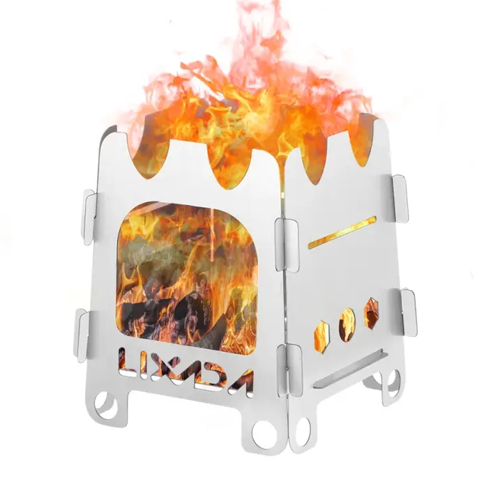 Vexada-Poêle à bois pliable ultraléger en titane et acier inoxydable, réchaud de poche portable, ada