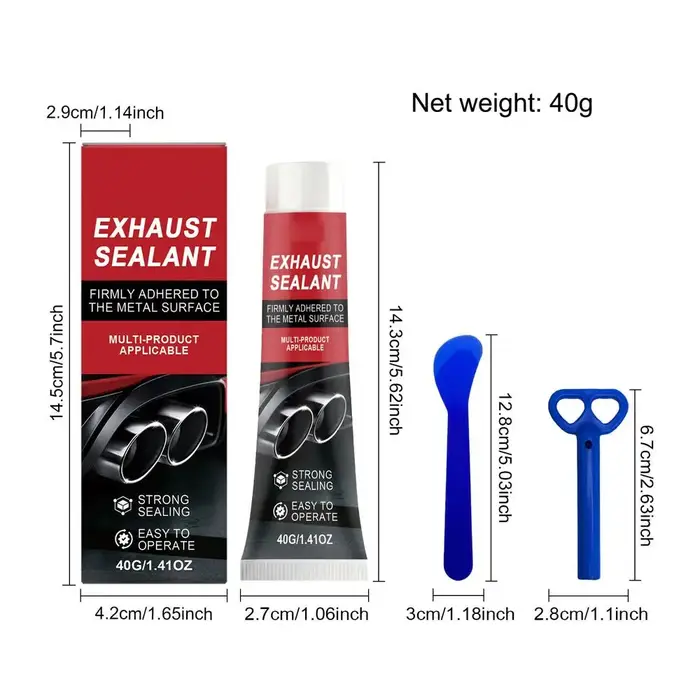 Mastic d'étanchéité haute température 40g universel anti-fuite pour silencieux et fissures de tuyaux