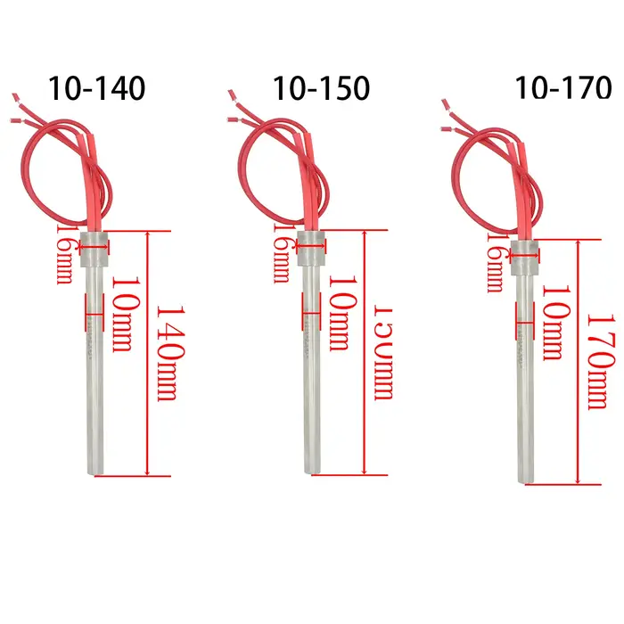 Allumage de bougie d'allumage de résistance 220v 300w pour poêle à granulés - Diamètre 10 mm - Longueur 140 150 170 mm