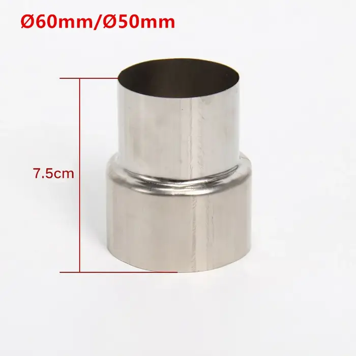 Adaptateur de réduction d'extension de tuyau de poêle en acier inoxydable, connecteur de tube de but