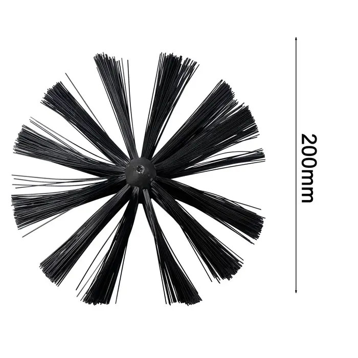 Brosse à tuyaux, brosse de cheminée pour tiges de vidange de cheminée, brosse de balayage de conduit