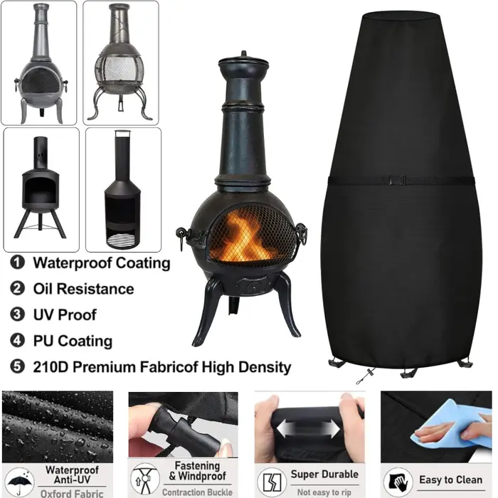 Grande housse de cheminée imperméable