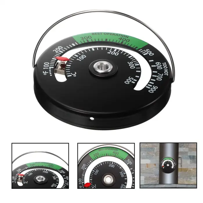 Thermomètre magnétique pour poêle à bois