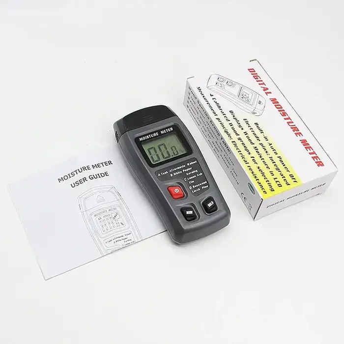 Humidimètre pour bois EMT01, détecteur d'humidité 0-99,9% avec grand écran LCD et conception à deux 