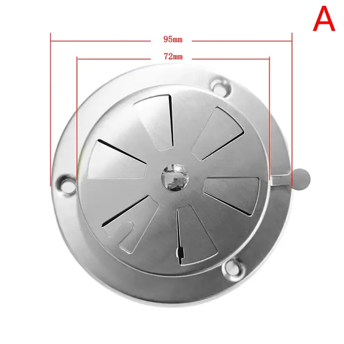 Grille de Ventilation Réglable de HMA73-95/125mm, Conduit Rond, Couvercle de Grilles de Barbecue, Po
