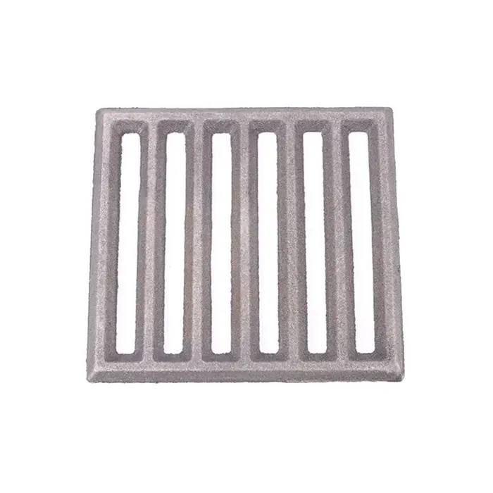 Grille de feu carrée en fonte, pièces de cheminée, grille en fonte pour four de hark, raccords de gr