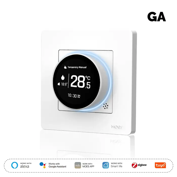 MOES Tuya ZigBee bouton intelligent Thermostat série Star Ring régulateur de température chaudière à