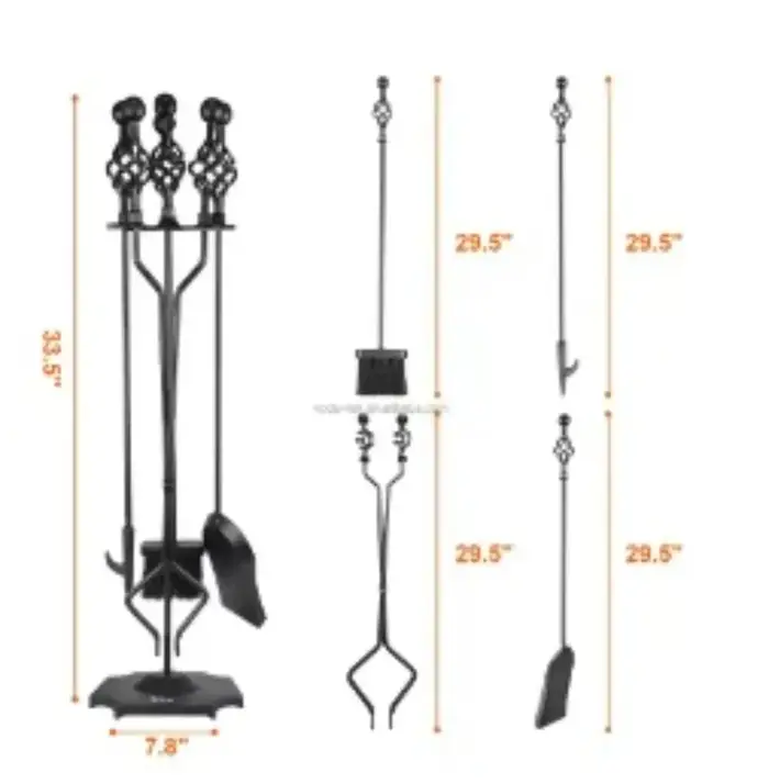 Kit d'accessoires de cheminée domestique Kit de cheminée en bois